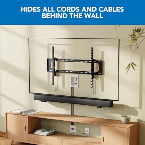 Mount-It! in-Wall TV Cable Concealer Kit with Recessed Power – Triple Outlet, 9ft Cord, and Hand Saw – Easy, Safe Cable Management for Organized TV and Home Theater Setups - style: Triple Outlet – 9ft Extension Cord