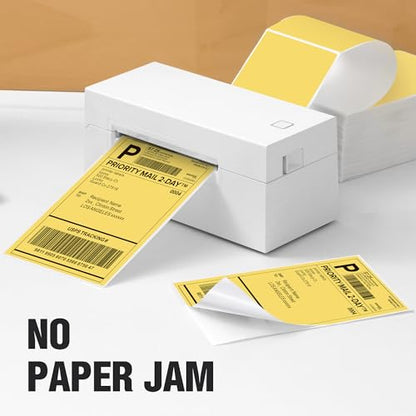 4"x6" Yellow Direct Thermal Labels, 500 Fanfold Shipping & Address Label Paper, Self-Adhesive Stickers for Thermal Printer, 1 Stack - style: 500 Labels-Yellow