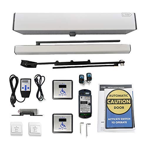 Door Opener Handicap Touchless Wave Sensor Open for Commercial Door with 2PCS Square 4.5'' Wireless Handicap Sensor Swithes 512N and 1PCS Fail Safety 395lbs Electric Strike - style: Kit1