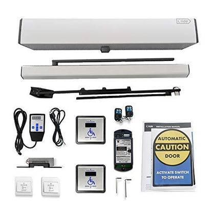 Door Opener Handicap Touchless Wave Sensor Open for Commercial Door with 2PCS Square 4.5'' Wireless Handicap Sensor Swithes 512N and 1PCS Fail Safety 395lbs Electric Strike - style: Kit1