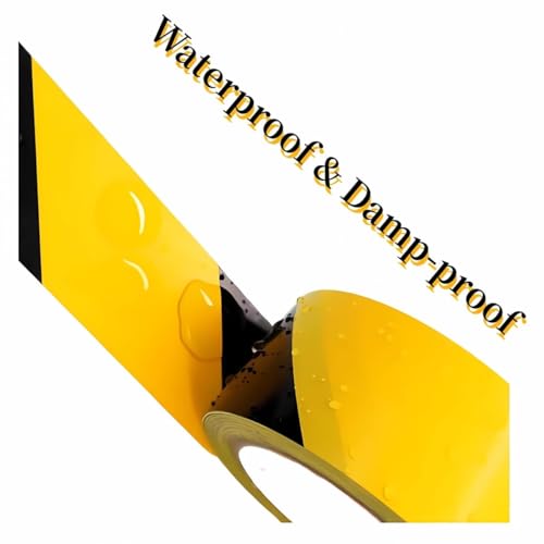3 Rolls Floor Marking Tape, Safety Black and Yellow Stripe, Hazard Tape for Caution and Aisle Marking, 2 inch x 110 feet - size: 2Inch*110ft-3pack