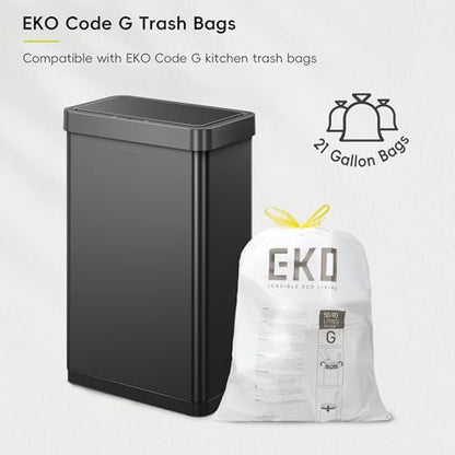EKO Mirage X 80 Liter / 21.1 Gallons Motion Sensor Trash Can or Recycling Bin, Automatic Large Kitchen Trash Can Touchless, Stainless Steel, Matte Black - size: Mirage X 80 liter - Matte Black