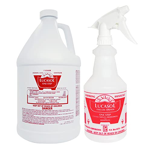 Lucasol One Step Hospital Grade Disinfectant with Spray Bottle - style: 1 Gallon+Spray Bottle