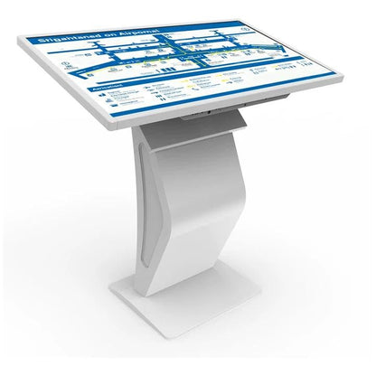 32 Inch Touch Screen Kiosk, 10pt PCAP Touch Screen Digital Signage, Plug&Play K-Style Indoor Digital Signage, Interactive LCD Display Signage, CMS/U-Disk Publish Content, Split Screen, Android 11 - color: 32"+White (Android OS)