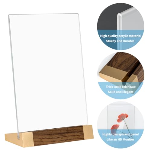 Acrylic Sign Holder 8.5 x 11, L-Shape Vertical 2 Pack for Tabletop - size: 8.5*11 Inch