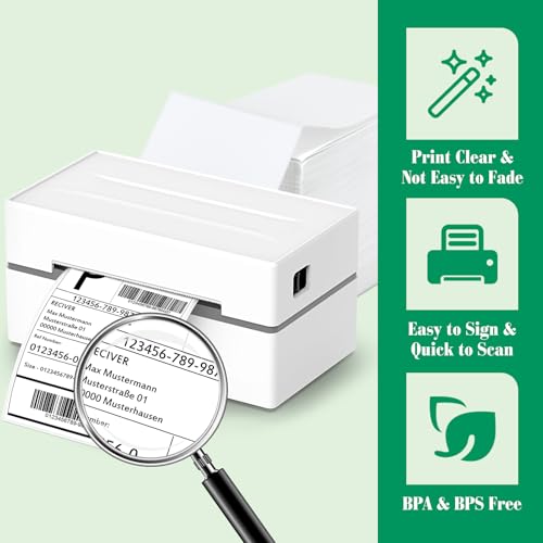 METRONIC Thermal Labels 4x6 200 Labels Fanfold Direct Shipping Labels - size: 4x6"-200 Labels