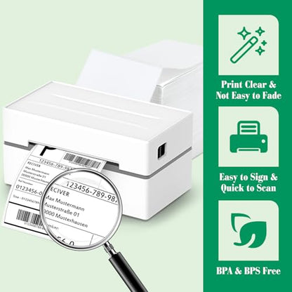 METRONIC Thermal Labels 4x6 200 Labels Fanfold Direct Shipping Labels - size: 4x6"-200 Labels