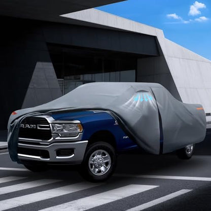 Nissan Titan XD Truck Cover Custom Fit 2016-2026 Crew Cab Short Bed(6.6') with Door Zipper, 10 Layers Outdoor Heavy Pickup Truck Cover Waterproof All Weather, Wind Dust Sun Protector. - size: Custom fit Nissan Titan XD Crew Cab SB