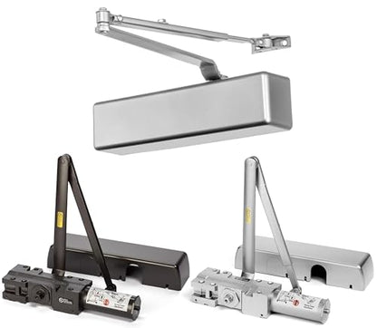 Dynasty Hardware Heavy Duty Hydraulic Door Closer, Adjustable Size 1-6, Commercial Grade, 8500 & 4401 Series, Meets ADA, Sprayed Aluminum & Duronotic Finish