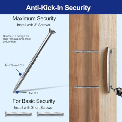 Standard Door Strike Plate Ultra Heavy-Duty Version, 2-1/4" x 1-3/4" - color: Satin Nickel
