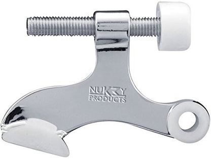 Nuk3y Hinge Pin Heavy Duty Adjustable Door Stop (6 Pack, Chrome) - color: Chrome, size: 6 Pack