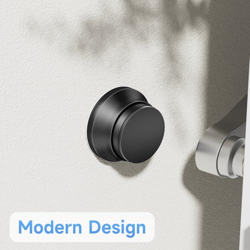 Door Stoppers for Wall, 1.65 in Door Knob Wall Protector, Black - color: Black