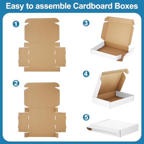 Famagic 13x10x2 Shipping Boxes Medium for Small Business, 30 Pack, White - color: White, size: 13x10x2" 30pcs