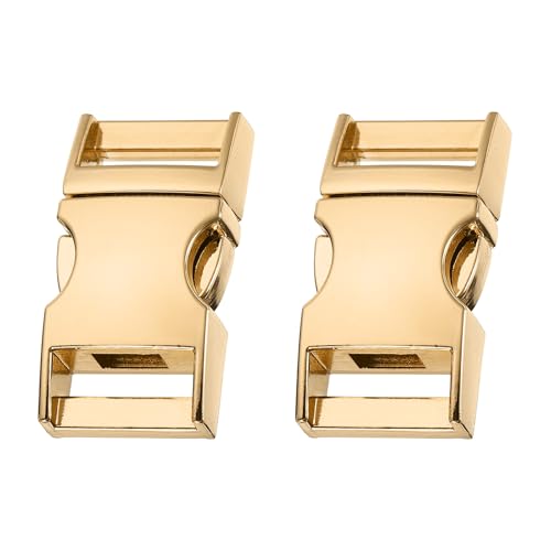 HARFINGTON Metal Quick Side Release Buckles Zinc Adjustable Quick Release Buckle Replacement Snaps Clips Clasps - color: Light Gold, size: 1"(25.3mm)