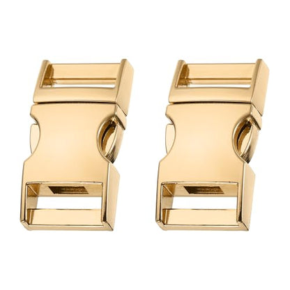 HARFINGTON Metal Quick Side Release Buckles Zinc Adjustable Quick Release Buckle Replacement Snaps Clips Clasps - color: Light Gold, size: 1-1/2"(38mm)