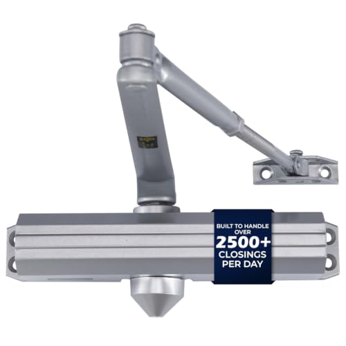 Boomerang D4016 Medium/Heavy-Duty Designer Auto Commercial Door Closer - color: Aluminum/Silver