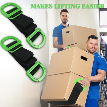 Adjustable Lifting Moving Straps, 1-Person Lifting Handle Straps with Anti-Slip Gloves, Furniture Moving Straps Support up to 600Lbs for Furniture, Boxes, House-Moving - style: 1-Person Lifting Handle Straps
