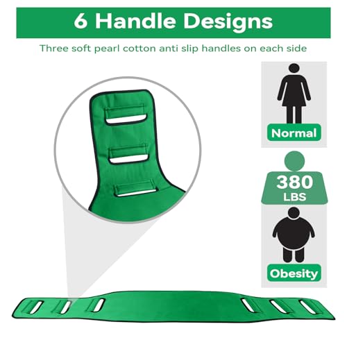 Transfer Belt Transfer Sling for Elderly, Lift Assist Gait Belt for Seniors - color: Green