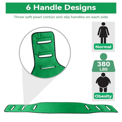 Transfer Belt Transfer Sling for Elderly, Lift Assist Gait Belt for Seniors - color: Green