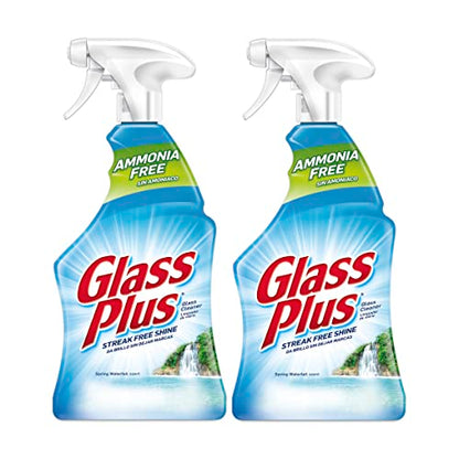 Glass Plus Glass Cleaner, 32 fl oz Bottle, Multi-Surface Glass Cleaner (Pack of 2) - size: 32 Fl Oz (Pack of 2)