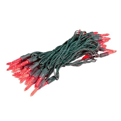 Novelty Lights 25FT 50 LED M5 Red Christmas Tree Lights, Tree Lights - color: Red