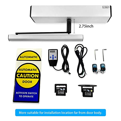 Olideauto Automatic Electric Disabled Door Opener 120B +Inswing Arm+2-3/4'' Extend Spacer+2pcs Motion Sensors - style: Inswing Arm+Motion Sensor
