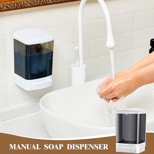 Hushee 1 Pcs Wall Mounted Soap Dispenser,33.8 Oz 1000 Ml,Black - color: Black, size: 33.8 oz 1000 ml