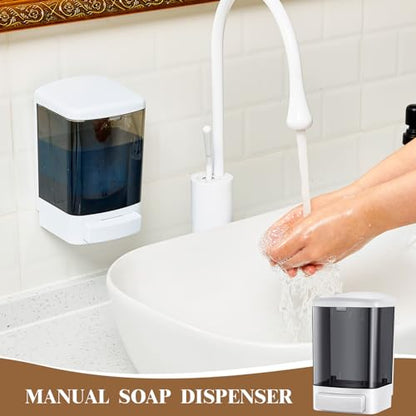 Hushee 1 Pcs Wall Mounted Soap Dispenser,33.8 Oz 1000 Ml,Black - color: Black, size: 33.8 oz 1000 ml