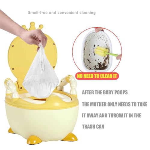 OULIGET Potty Chair Liners with Elastic, Portable Potty Training Bags, Potty Refill Liners Disposable for Toddlers Kids and Baby,Toilet Seat Cover,17x8Inches,Clear - color: Clear