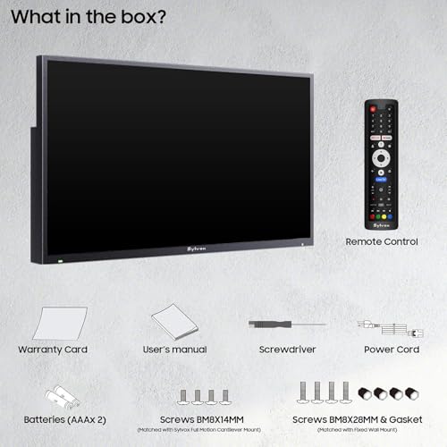 SYLVOX Outdoor QLED TV, 43 inch Weatherproof TV, Smart 4K QLED Television - size: 43-inch, style: Deck Pro QLED 3.0