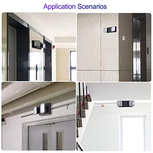 GZRUIYANG Emergency Lights with Battery Backup, LED Commercial Emergency Lighting Fixtures Two Head Adjustable, UL 924 Certified, Hardwired Emergency Exit Light for Business - 1 Pack(Black) - color: Black, size: 1 Pack