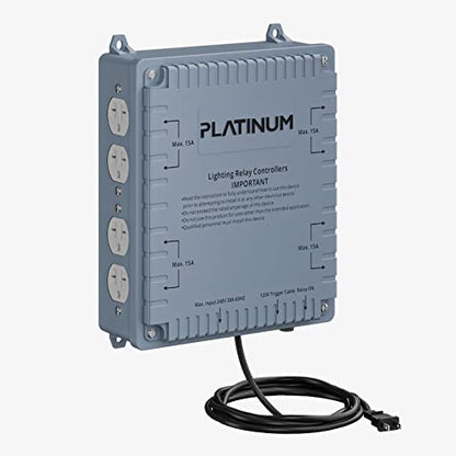 Lighting Relay Controller 8000W 8-Light HID Master Relay Controller w/Trigger Cord for Hydroponics Indoor Grow Lighting (8-Outlet) - size: 8-outlet