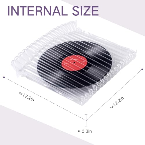 PerKoop 100 Pack 12 Inch Vinyl Record Laptop Inflatable Protective Bags - size: 12 Inch Vinyl Record