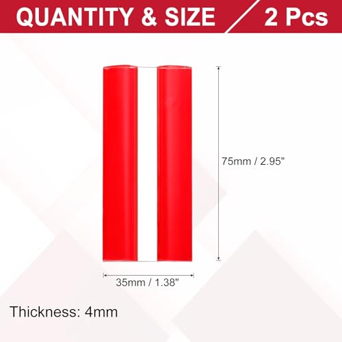 uxcell 2pcs Acrylic Flexible Hinges 75x35mm Invisible Living Hinge 360° - size: 75x35mm