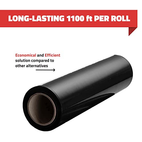 Simply Cool 40 Pack Stretch Wrap 18 Inch 80 Gauge Shrink Wrap Black - color: Black, size: 40 Pack