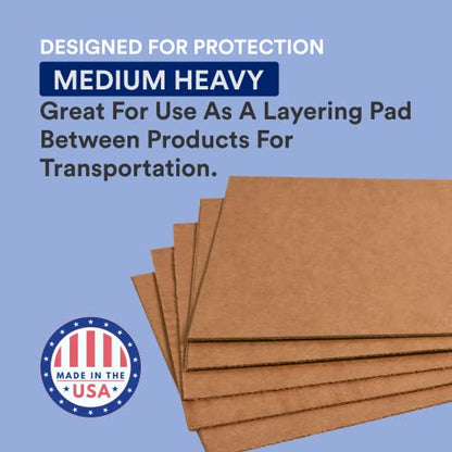 BOX USA 24" x 18" 50-Pack - Large Card Board Sheets for Packaging, Layer Separation, Shipping, Mailing, Packing, and Protecting Products from Forklift Damage - size: 24" x 18" 50-Pack