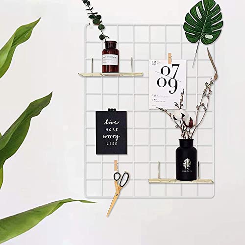 C&AHOME Photo Wall Display Set of 2, Wall Grid Panel, 15.7" x 11.8", White - color: White, size: 15.7 x 11.8 (40x30cm)