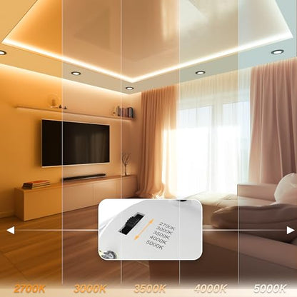 4 Inch LED Mini Surface Mount Light, Recessed Trim, Small Flush Mount Ceiling Light for Hallway, Bathroom, Kitchen, 120V, 60W Replacement, 5CCT Selectable, ETL, Wet Rated, Black/2 Packs - color: Black, size: 2 Packs