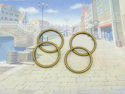 40pcs 4 Sizes O Rings Welded Strong Metal Heavy Duty Round Ring for Pet Collars Buckle Belts Strap Webbing Sewing - color: 5/4"(32mm) Bronze 10pcs