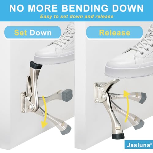 Kickdown Door Stopper for Bottom of Door, Satin Nickel, 4 Pack - color: ‎Satin Nickel
