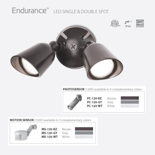 WAC Lighting, Endurance Double Spot Energy Star 30W LED Spot Light 3000K in White - color: Architectural White, style: 3000K