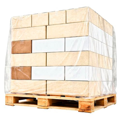 APQ Pack of 210 Plastic Pallet Covers 42 x 26 x 63. Clear Reusable Low Density Polyethylene Pallet Bag Covers 42x26x63. Thickness 1.5 mil. Ideal for Industrial Needs, Warehousing, Transportation. - size: 42" x 26" x 63" / 1.5 mil / 210 Pack