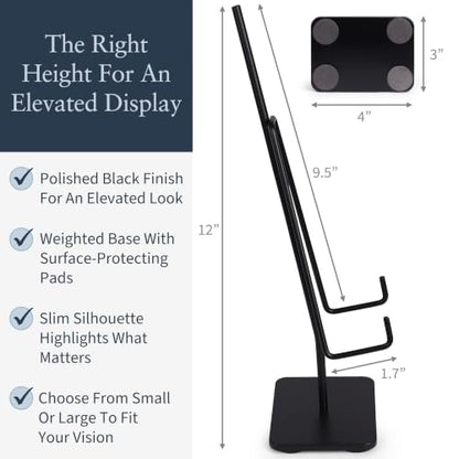 Airy Abode Tabletop Easel Set, Small and Large Black Metal Stands - size: Small + Large