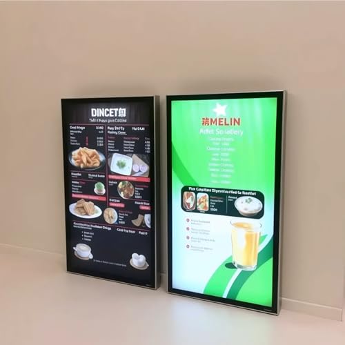 Ultra Slim LED Menu Board – 50x70cm | Backlit Sign for Restaurants