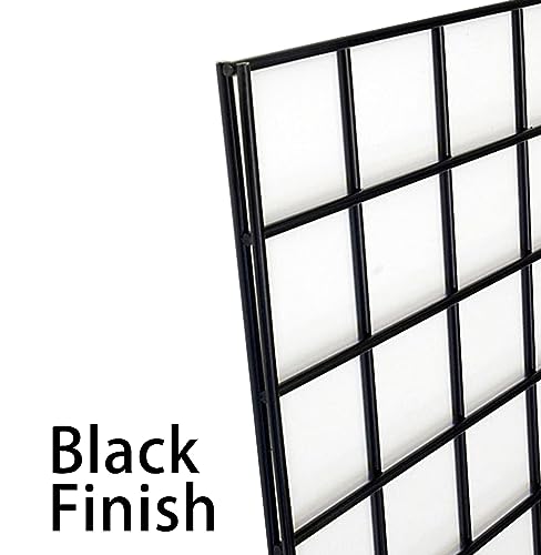 Commercial Grade Gridwall Panels – Heavy Duty Grid Panel for Any Retail Display, 2’ Width x 4’ Height, 3 Gridwall Panels Per Carton (Black Finish) - color: Black, size: 2'x4' (Pack of 3)