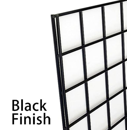 Commercial Grade Gridwall Panels – Heavy Duty Grid Panel for Any Retail Display, 2’ Width x 4’ Height, 3 Gridwall Panels Per Carton (Black Finish) - color: Black, size: 2'x4' (Pack of 3)