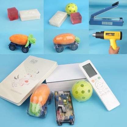 PVC Shrink Wrap Bags 4x6 Inches 200Pcs Heat Shrink Wrap Bags is Used to Store Wrap Embellished, Gift Baskets, Shoes, Jars, Industrial Grade Shrink Wrap Bags Transparent - size: 4x6 Inch