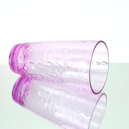 26-Ounce Plastic Tumblers (Set of 6), Reusable Plastic Mugs, BPA-Free Acrylic to Drink Mugs, Shatter Resistant, Textured Interior, Dishwasher Safe (Purple, 26 Ounce) - color: Purple, size: 26 Ounce