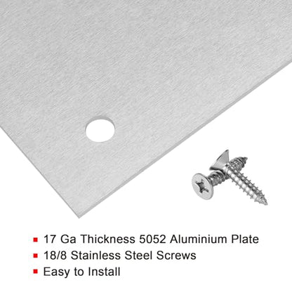 Docik Door Kick Plate, 6 x 30 Inches, 5052 Aluminum, Silver, 2 Pack - color: Silver, size: 6 x 30 Inch