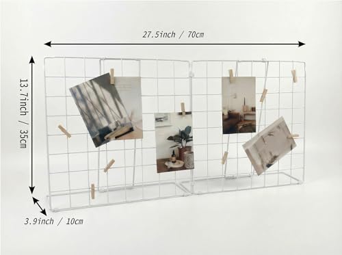 Double-Sided Foldable Desktop Photo Display Board White - color: White